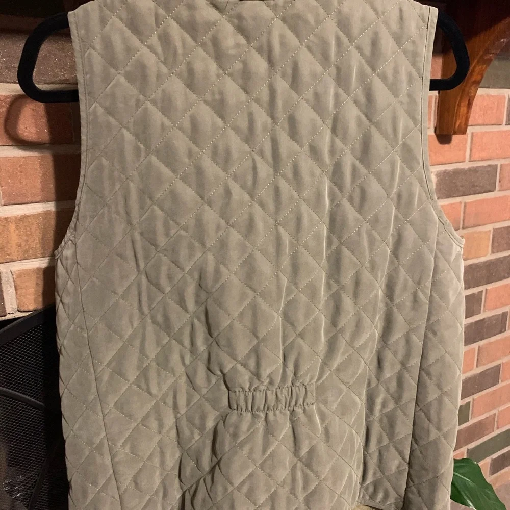 M Vintage USA Made Quited Olive ORVIS Vest - Picture 10 of 10